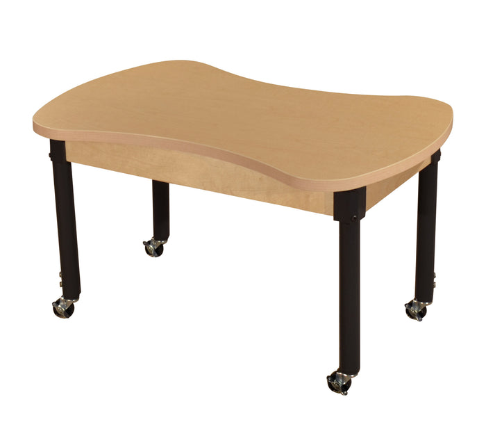 Mobile Synergy Junction 24" x 36" High Pressure Laminate Table with Adjustable Legs 14-19"