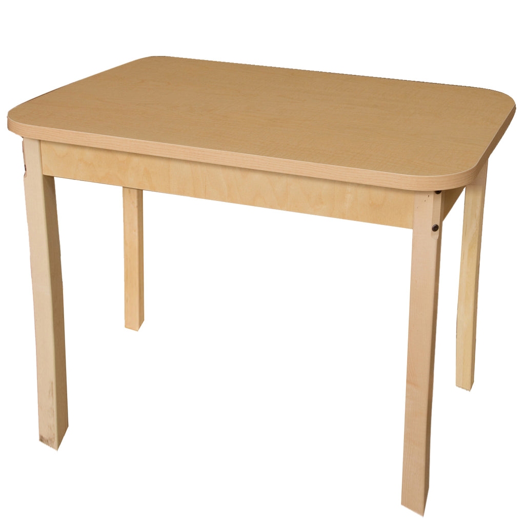 24" x 48" Rectangle High Pressure Laminate Table with Hardwood Legs- 29"