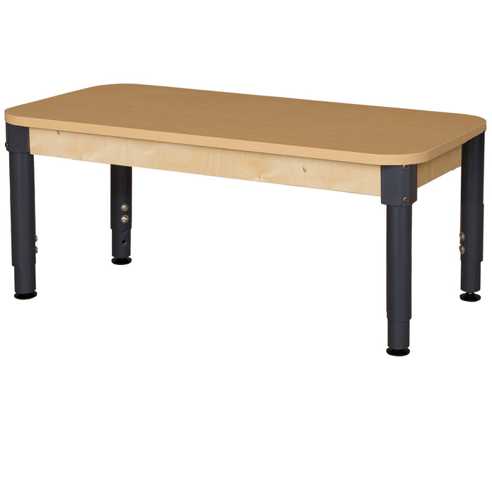 24" x 48" Rectangle High Pressure Laminate Table with Adjustable Legs 12"-17"