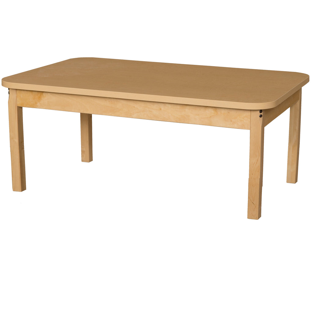 30" x 48" Rectangle High Pressure Laminate Table with Hardwood Legs-14"