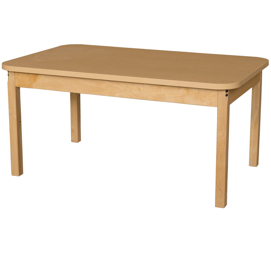 30" x 48" Rectangle High Pressure Laminate Table with Hardwood Legs- 20"