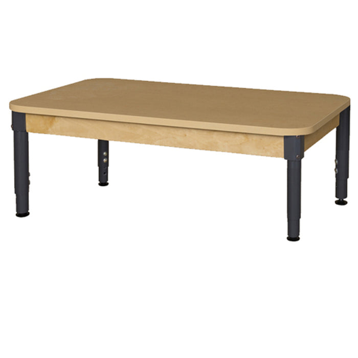 30" x 48" Rectangle High Pressure Laminate Table with Adjustable Legs 12"-17"