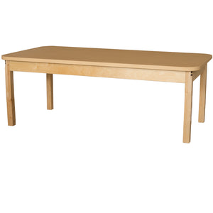 30" x 60" Rectangle High Pressure Laminate Table with Hardwood Legs-14"