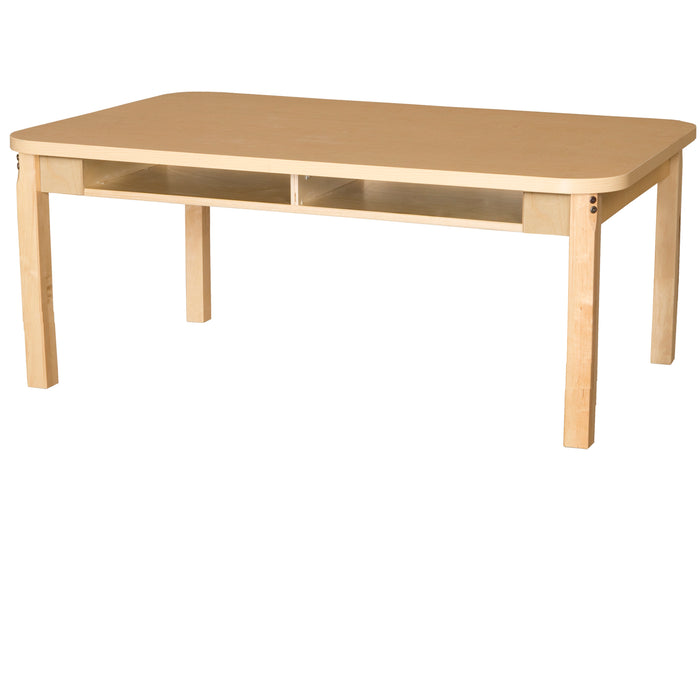 36" x 48" Four Seater High Pressure Laminate Desk with Hardwood Legs- 14"