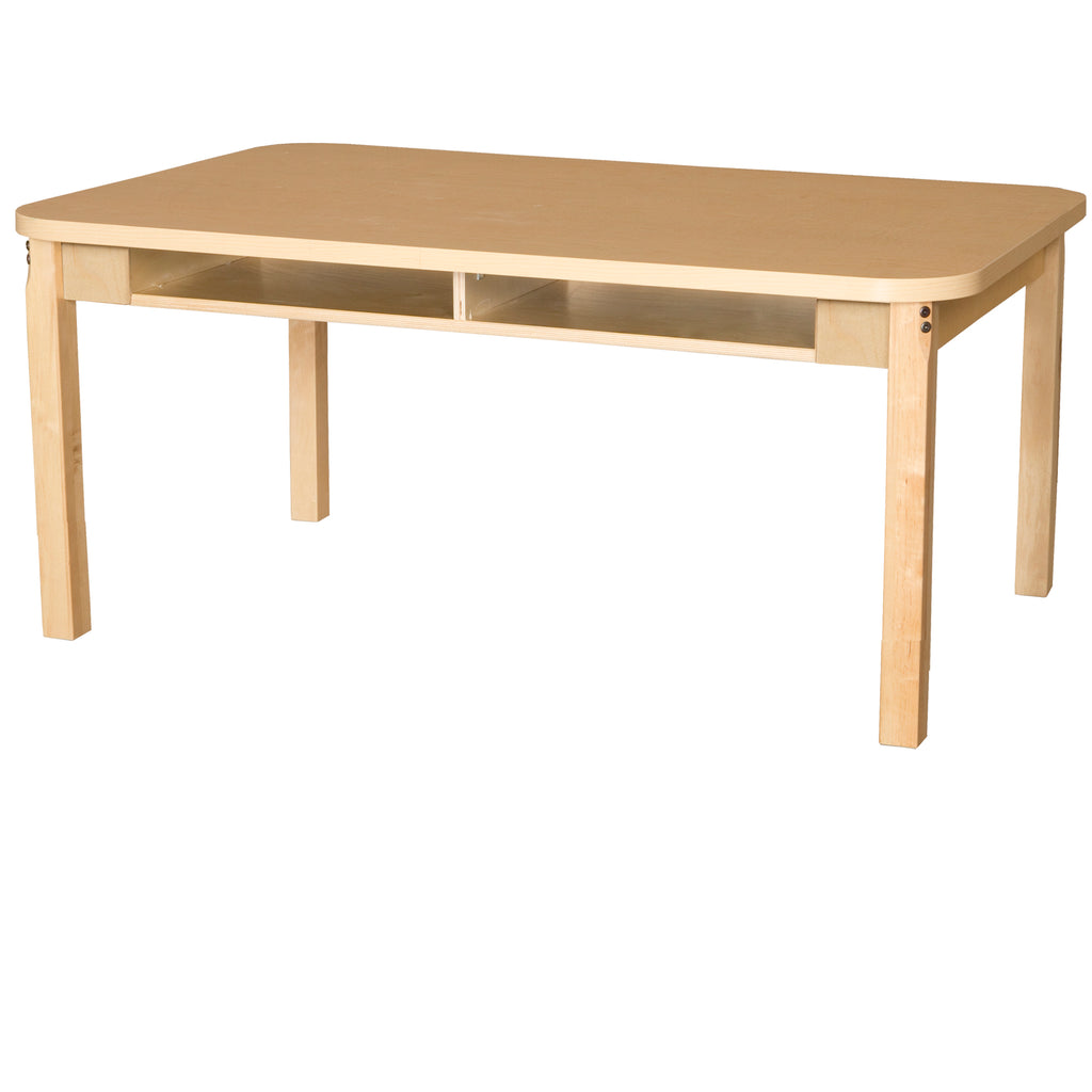 36" x 48" Four Seater High Pressure Laminate Desk with Hardwood Legs- 16"