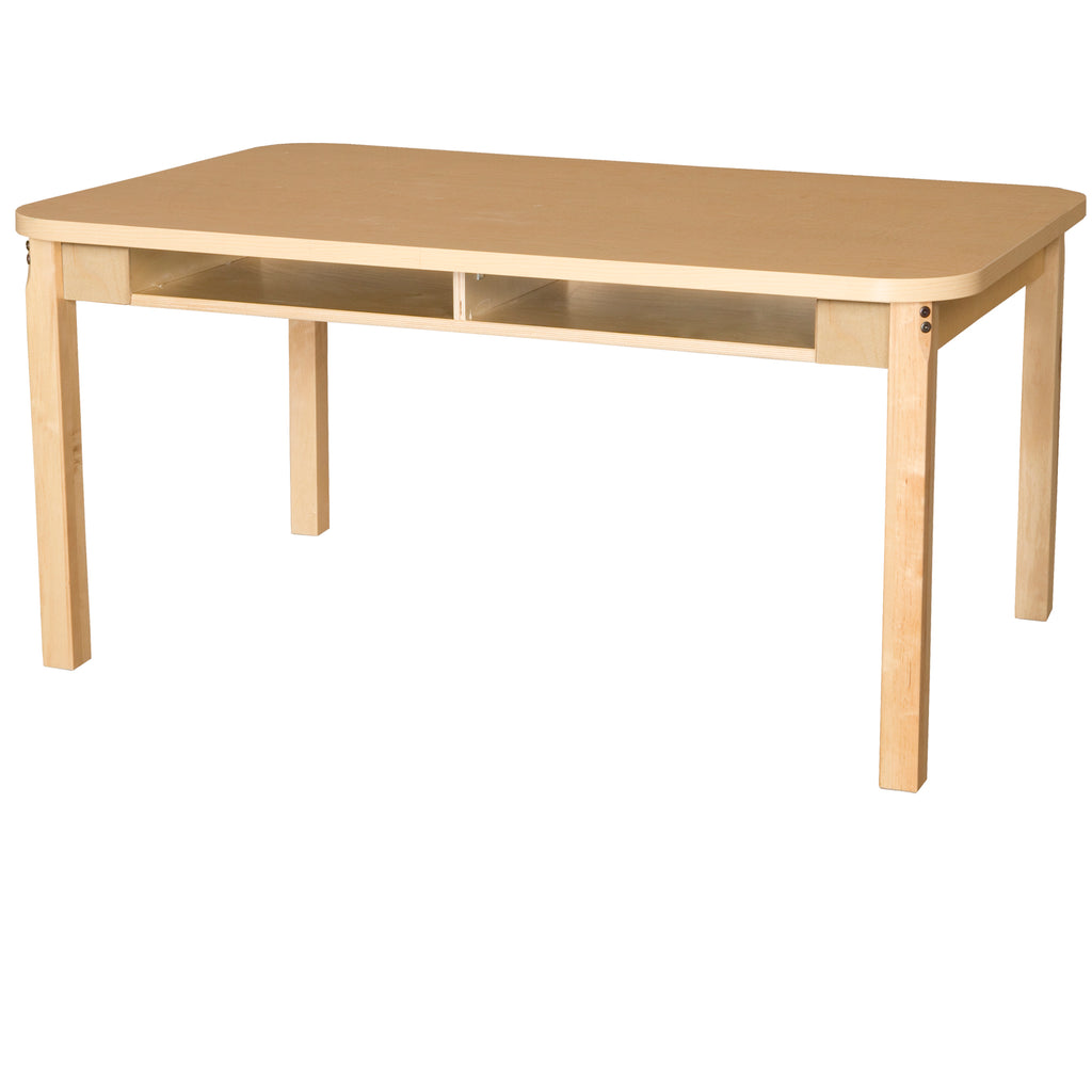 36" x 48" Four Seater High Pressure Laminate Desk with Hardwood Legs- 18"