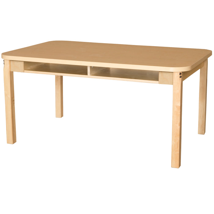 36" x 48" Four Seater High Pressure Laminate Desk with Hardwood Legs- 20"