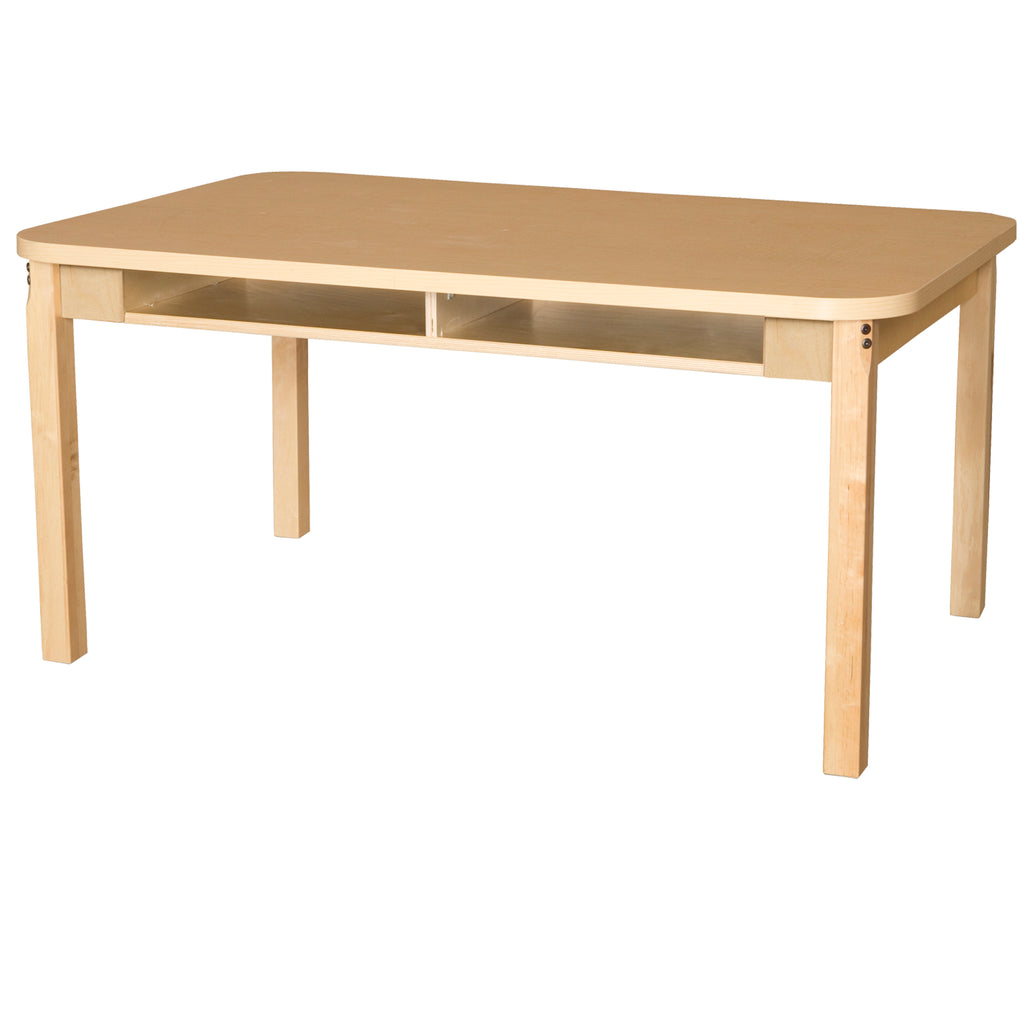 36" x 48" Four Seater High Pressure Laminate Desk with Hardwood Legs- 22"