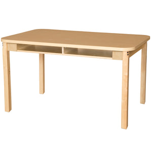 36" x 48" Four Seater High Pressure Laminate Desk with Hardwood Legs- 29"