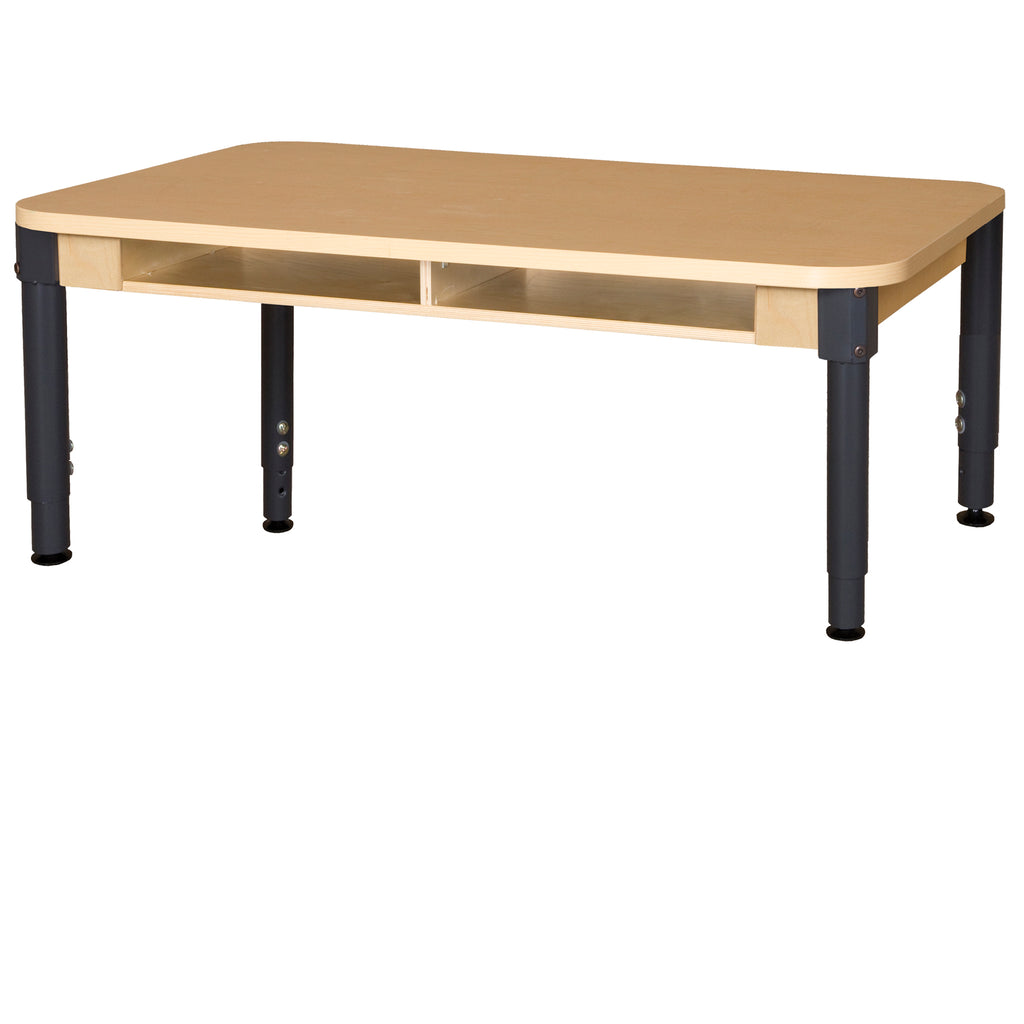 36" x 48" Four Seater High Pressure Laminate Desk with Adjustable Legs 12-17"