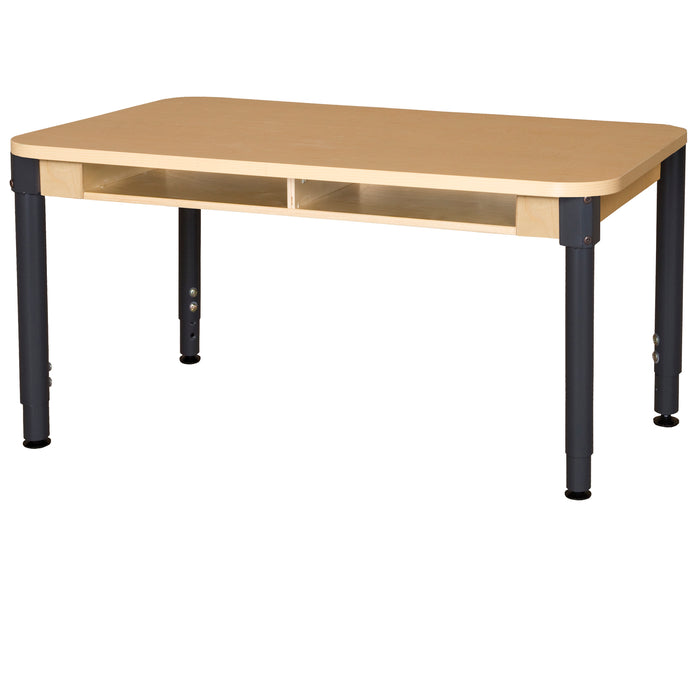 36" x 48" Four Seater High Pressure Laminate Desk with Adjustable Legs 18-29"