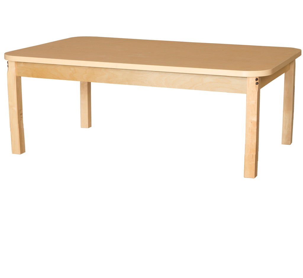 36' x 60" Rectangle High Pressure Laminate Table with Hardwood Legs-14"