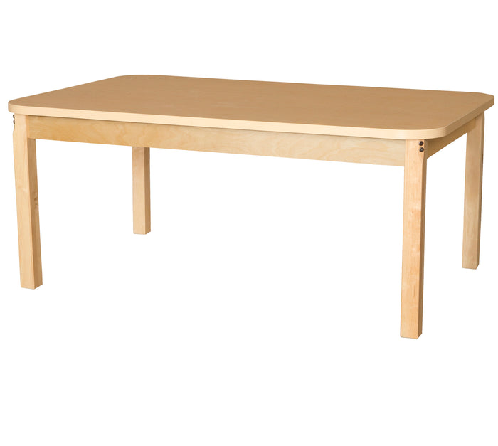 36' x 60" Rectangle High Pressure Laminate Table with Hardwood Legs- 22"