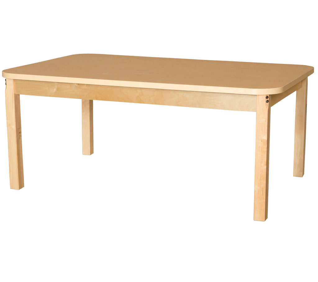 36' x 60" Rectangle High Pressure Laminate Table with Hardwood Legs- 24"