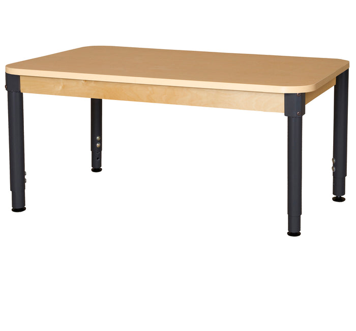 36' x 60" Rectangle High Pressure Laminate Table with Adjustable Legs 18"-29"