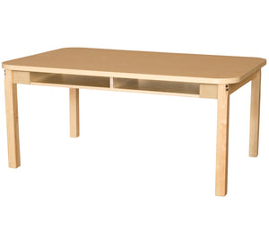 36" x 60" Four Seater High Pressure Laminate Desk with Hardwood Legs- 20"