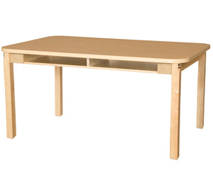 36" x 60" Four Seater High Pressure Laminate Desk with Hardwood Legs- 29"