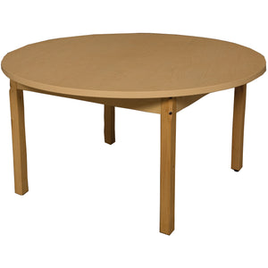 42" Round High Pressure Laminate Table with Hardwood Legs- 26"