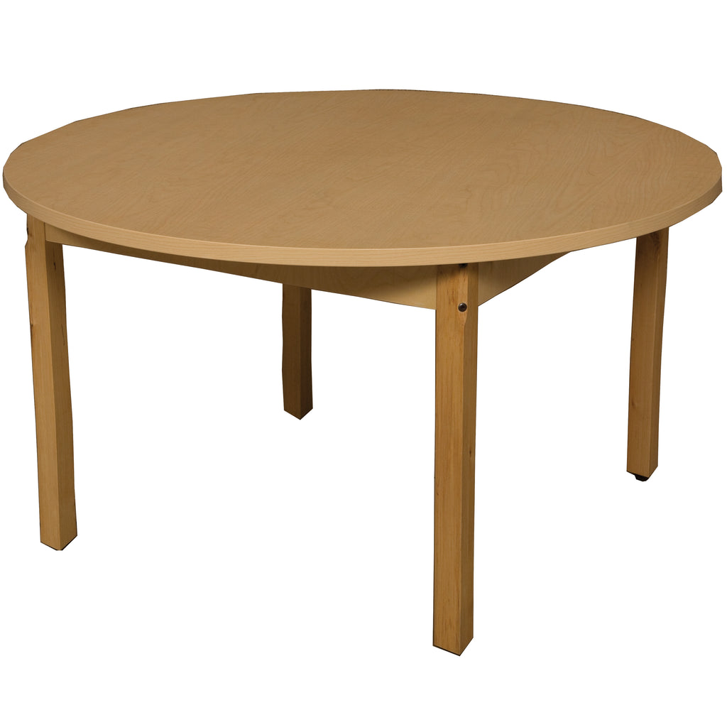 42" Round High Pressure Laminate Table with Hardwood Legs- 29"