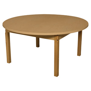 48" Round High Pressure Laminate Table with Hardwood Legs- 20"