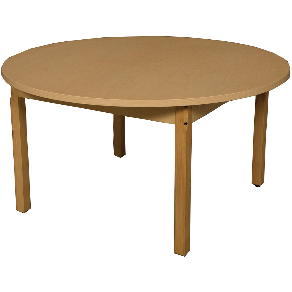 48" Round High Pressure Laminate Table with Hardwood Legs- 26"