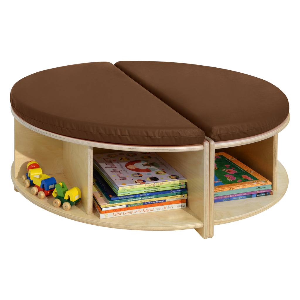 Read-A-Round Circle Bench with Brown Cushion